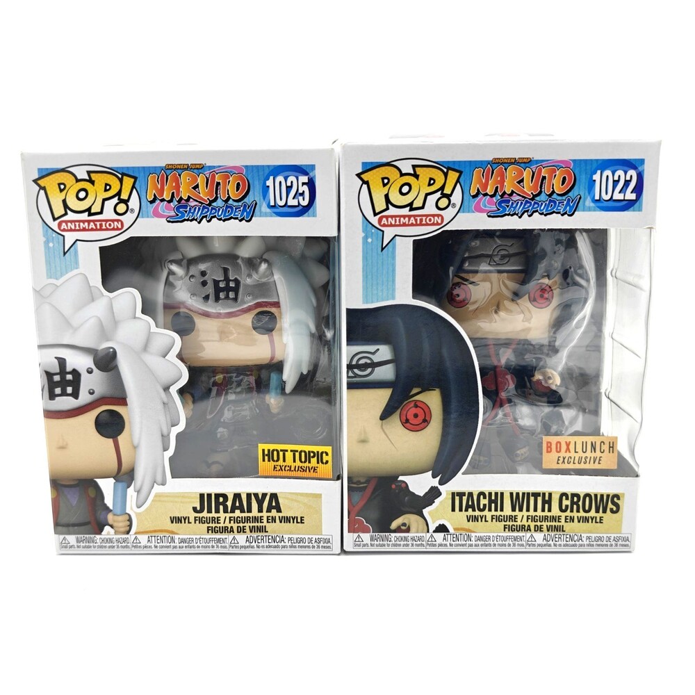 Funko Pop! Animation Naruto Itachi With Crows & Jiraiya Lot of 2 - 1022 & 1025